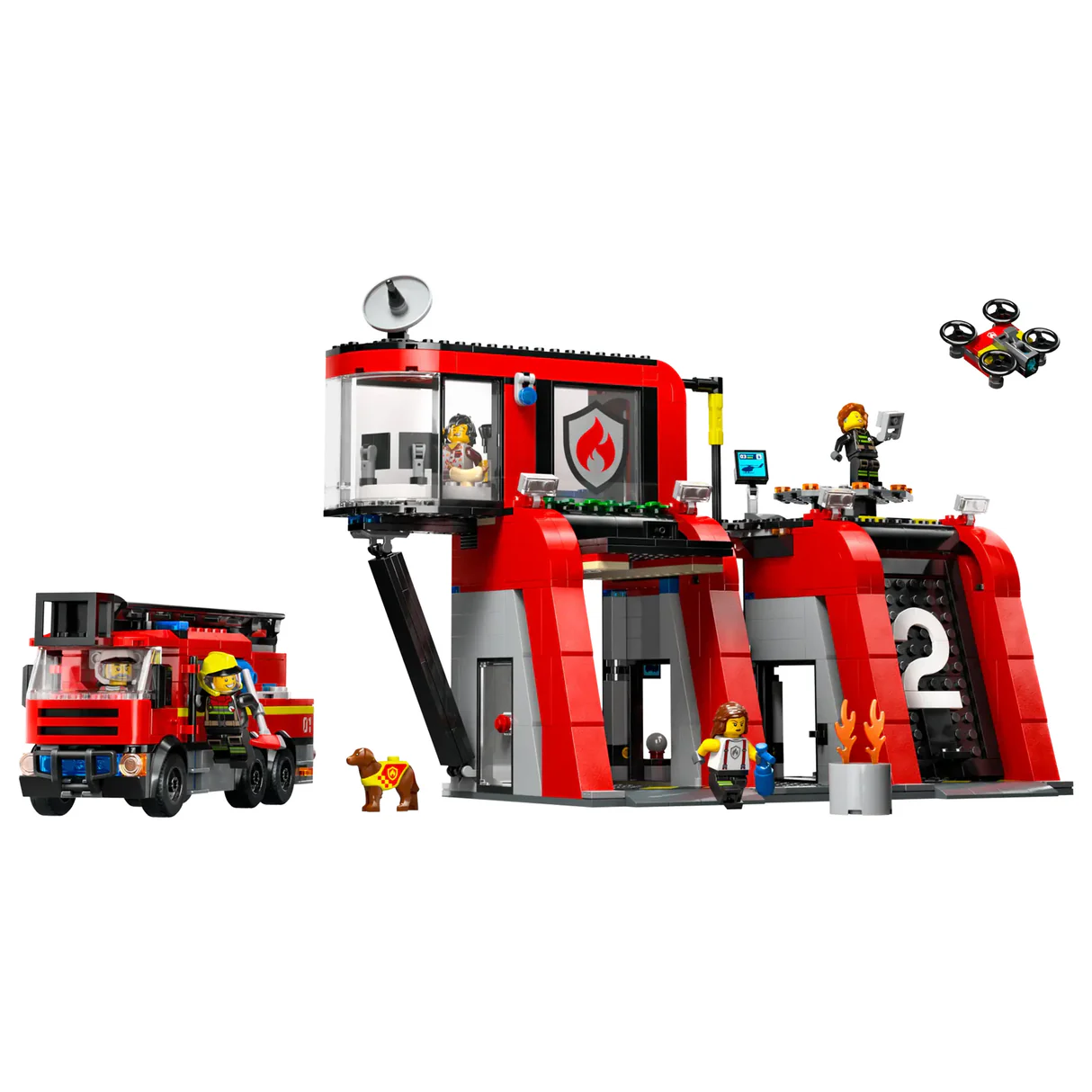 LEGO City Fire Station with Fire Truck 60414, (843-pieces) 9 LEGO City Fire Station with Fire Truck 60414, (843-pieces)