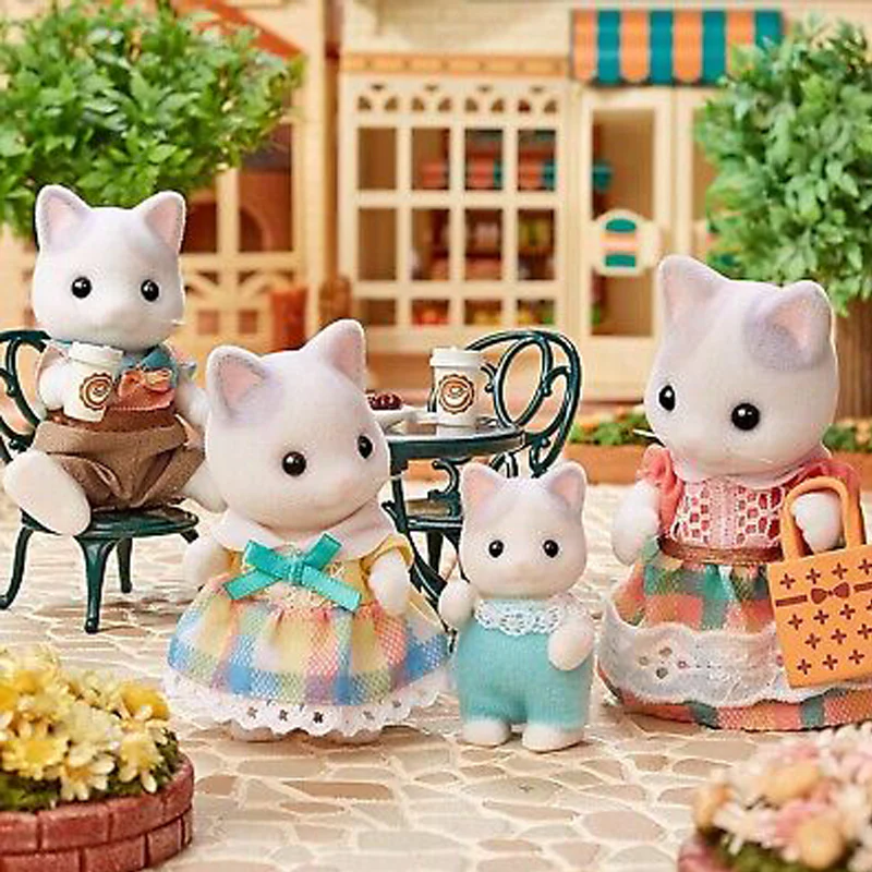 Sylvanian Families Latte Cat Family 4 Sylvanian Families Latte Cat Family