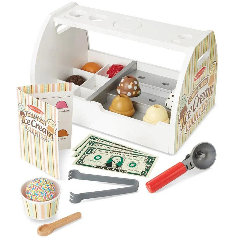 Melissa & Doug Scoop & Serve Ice Cream Counter Play Set 5 Melissa & Doug Scoop & Serve Ice Cream Counter Play Set