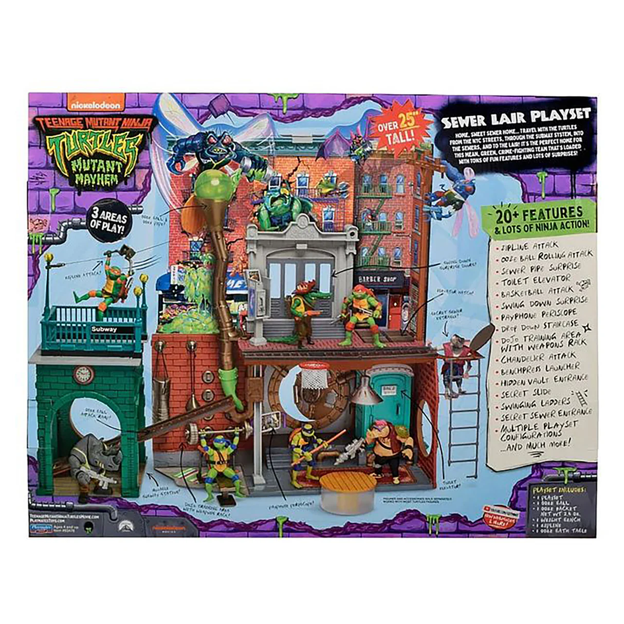 Teenage Mutant Ninja Turtles Movie Sewer Lair Playset 6 Teenage Mutant Ninja Turtles Movie Sewer Lair Playset