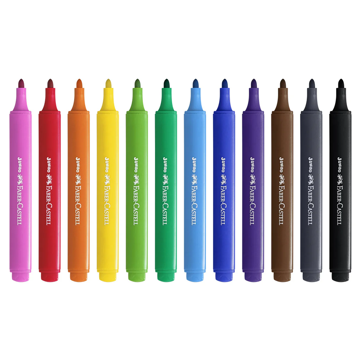 Faber Castell Jumbo Triangular Markers, Assorted (Pack of 12) 6 Faber Castell Jumbo Triangular Markers, Assorted (Pack of 12)