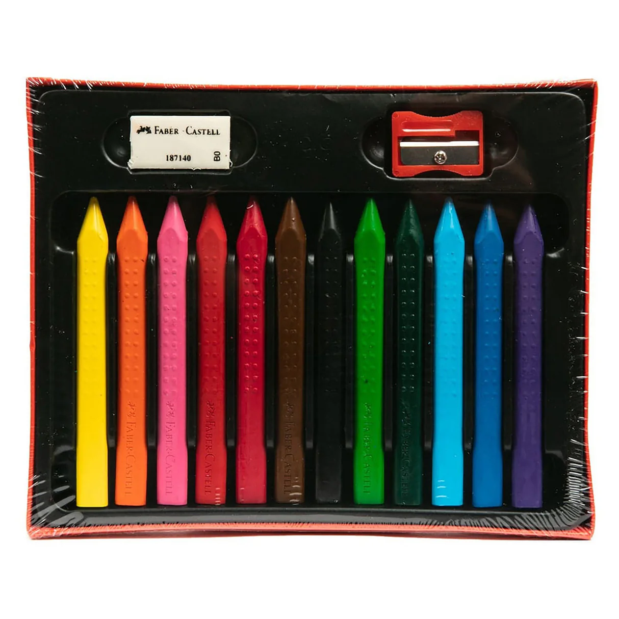 Faber Castell Grip Erasable Crayon, Assorted Box of 12) 6 Faber Castell Grip Erasable Crayon, Assorted Box of 12)