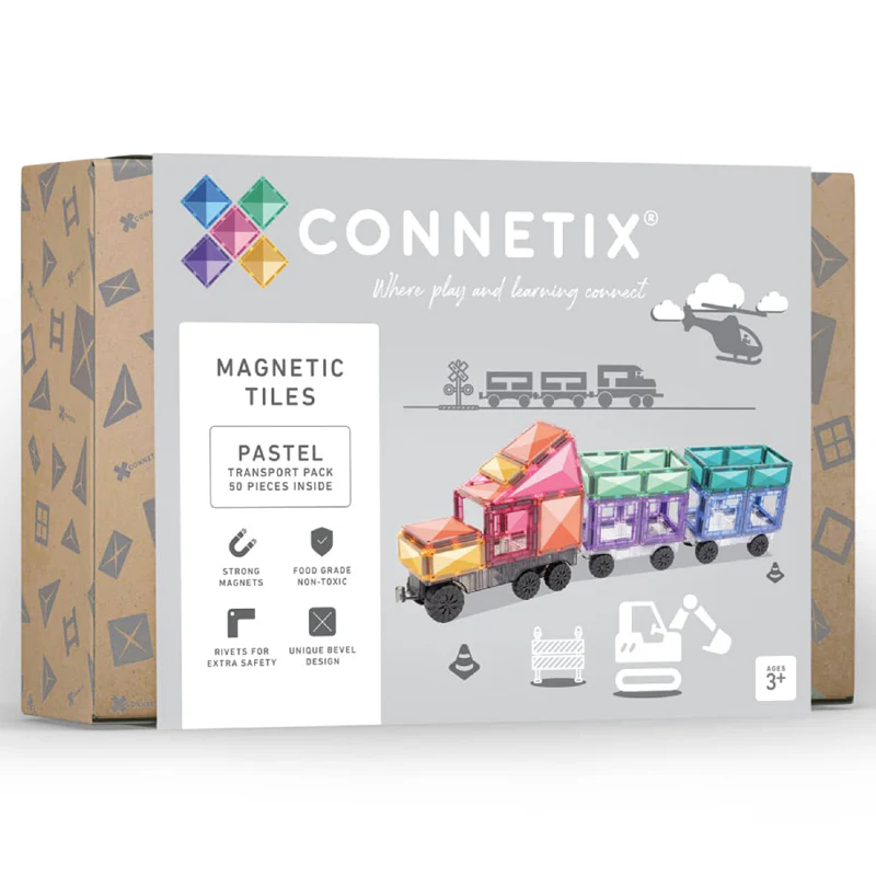 Connetix Pastel Transport Pack 50 pc 1 Connetix Pastel Transport Pack 50 pc