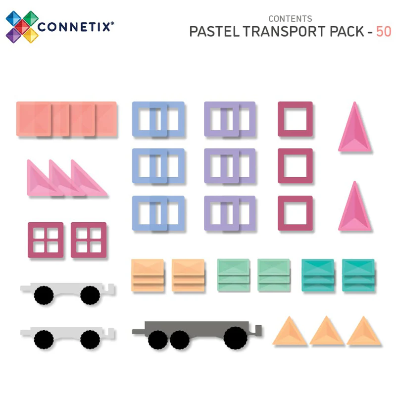 Connetix Pastel Transport Pack 50 pc 13 Connetix Pastel Transport Pack 50 pc