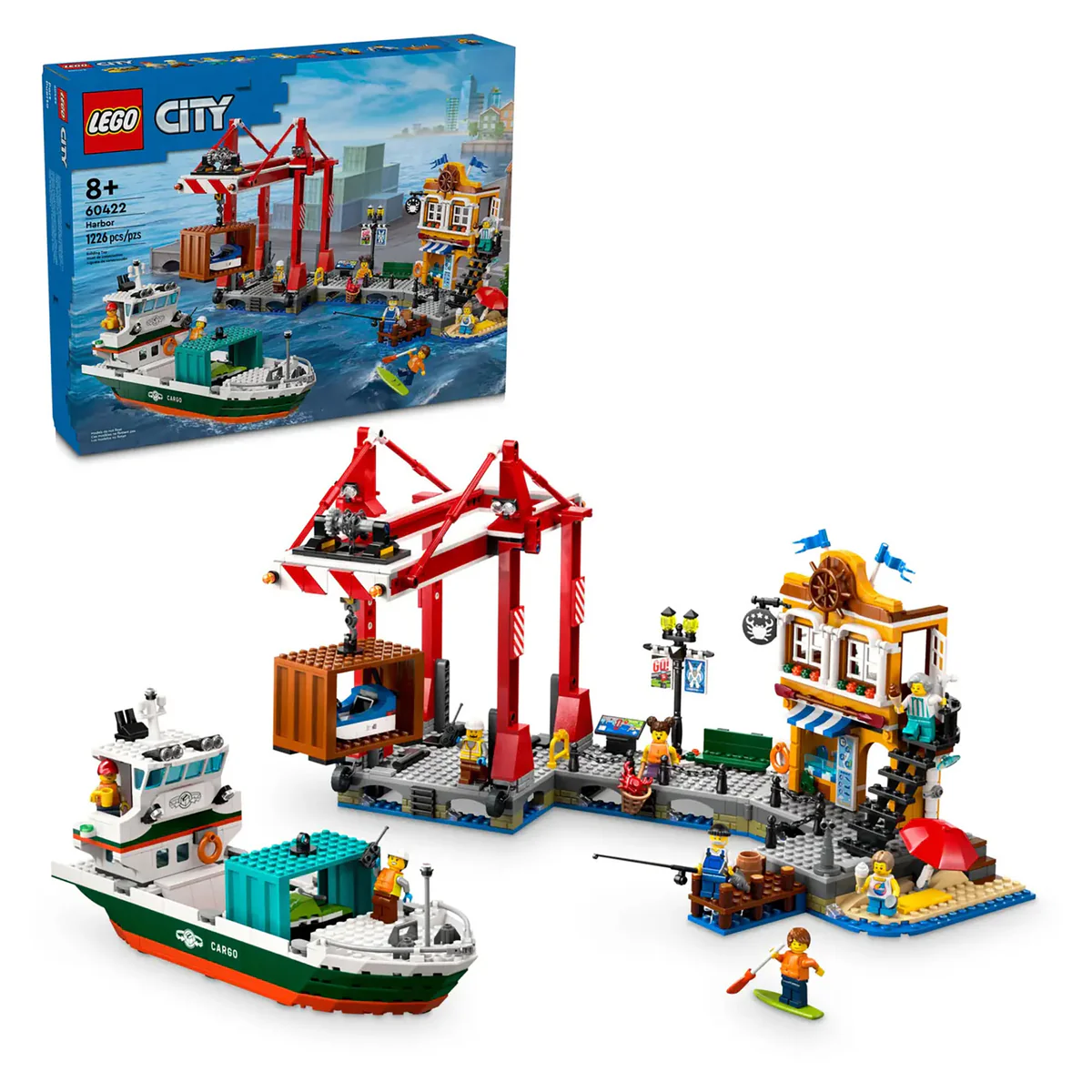 LEGO City Seaside Harbor with Cargo Ship 60422 1 LEGO City Seaside Harbor with Cargo Ship 60422