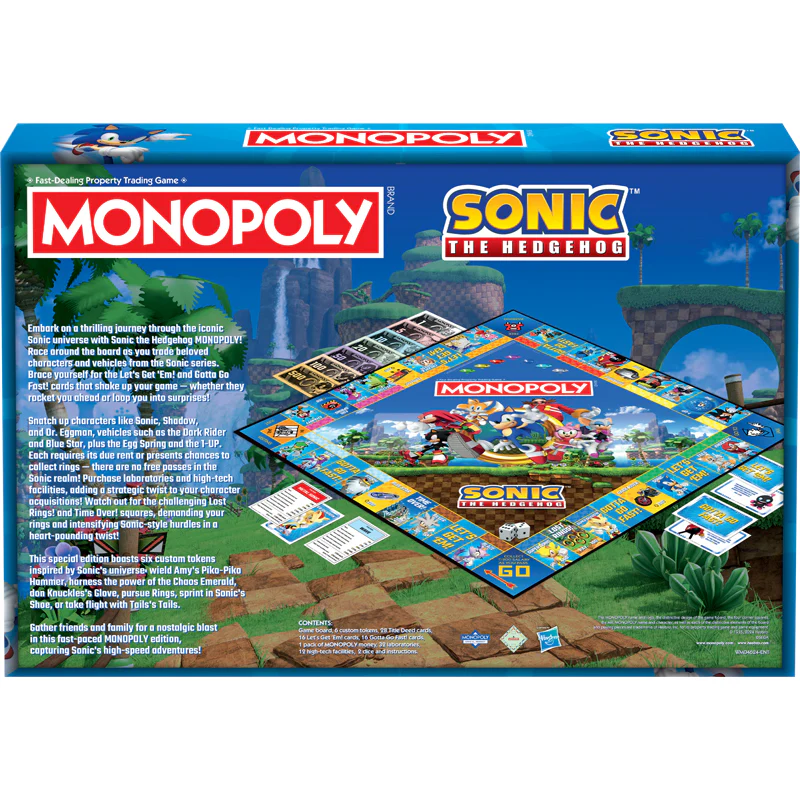 Monopoly Sonic the Hedgehog Board Game 10 Monopoly Sonic the Hedgehog Board Game