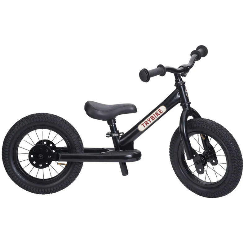 Trybike Vintage Black 2 in 1 Balance Bike 7 Trybike Vintage Black 2 in 1 Balance Bike