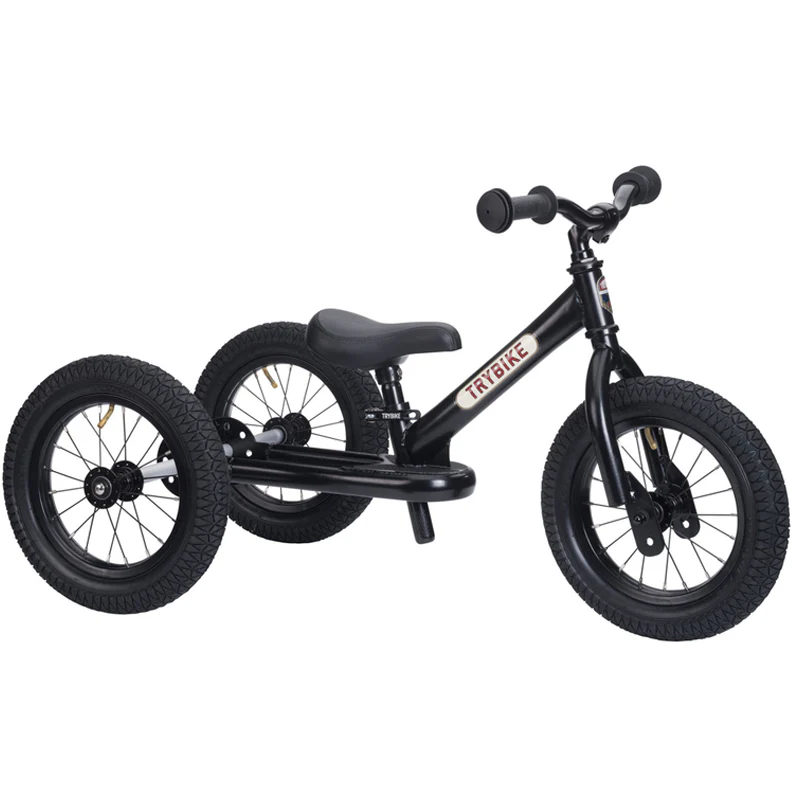 Trybike Vintage Black 2 in 1 Balance Bike 9 Trybike Vintage Black 2 in 1 Balance Bike