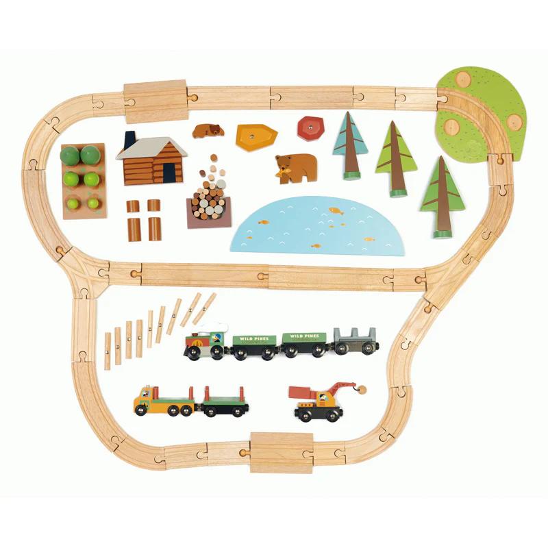 Tender Leaf Toys Wild Pines Train Set 6 Tender Leaf Toys Wild Pines Train Set