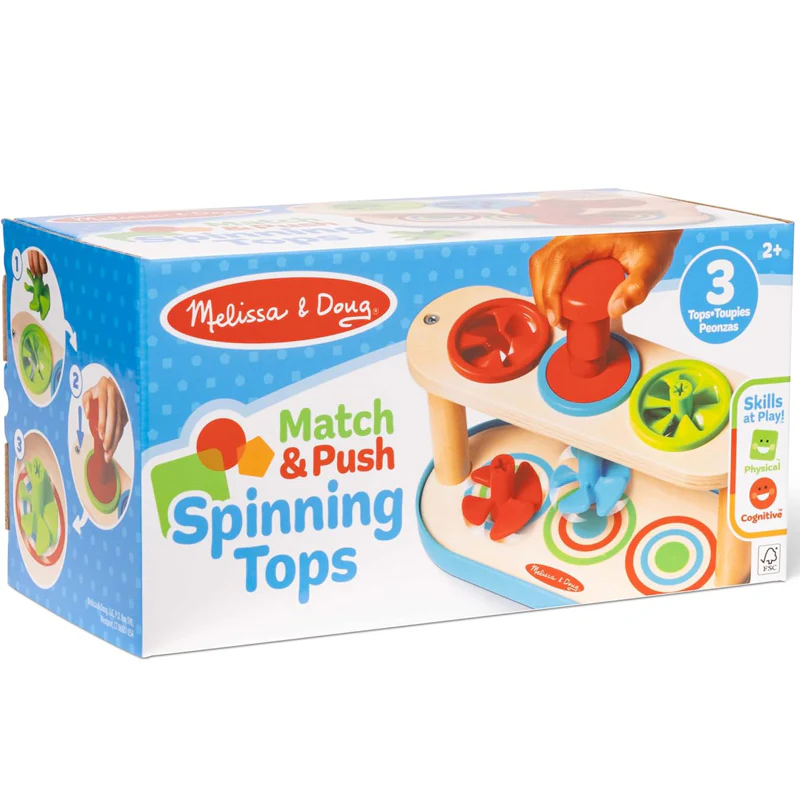 Melissa & Doug Match & Push Spinning Tops 1 Melissa & Doug Match & Push Spinning Tops