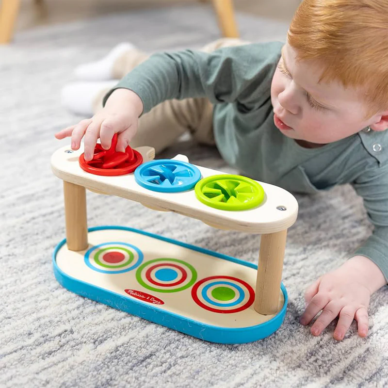Melissa & Doug Match & Push Spinning Tops 5 Melissa & Doug Match & Push Spinning Tops
