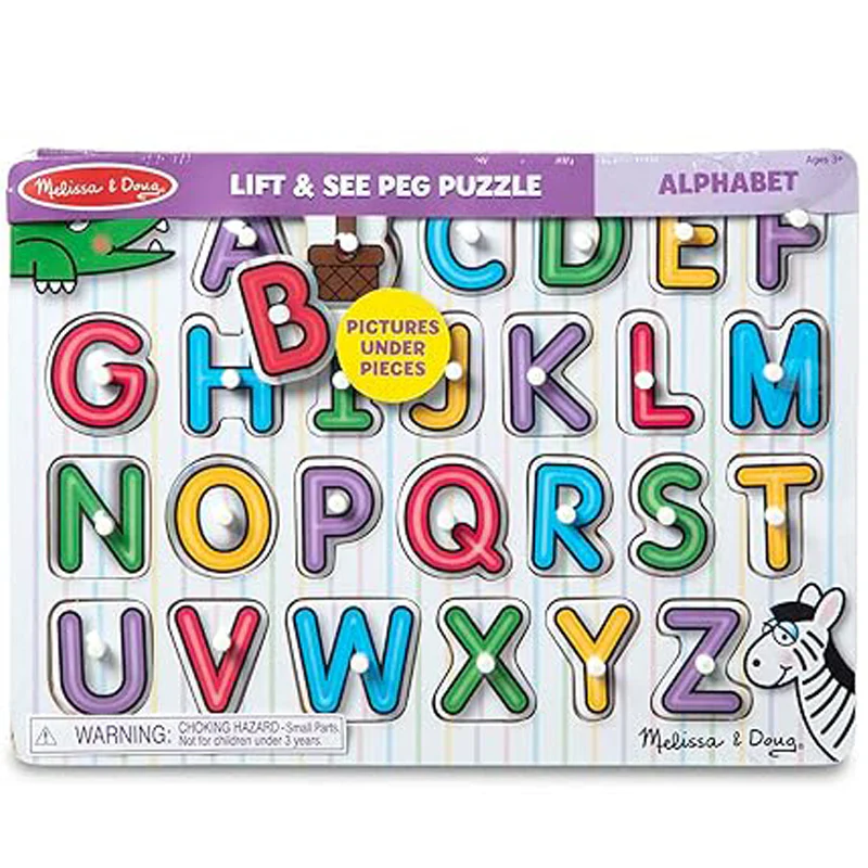 Melissa & Doug See-Inside Alphabet Peg Puzzle 1 Melissa & Doug See-Inside Alphabet Peg Puzzle