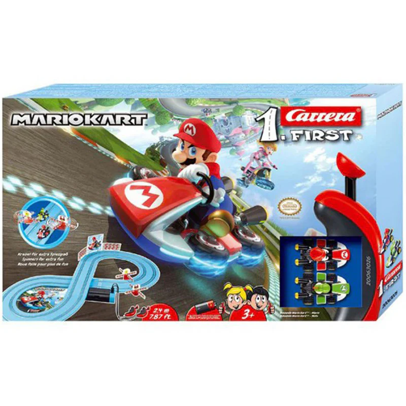 Carrera First Yoshi/Mario Kart Racing Slot Cars 2.4m Track Set 1 Carrera First Yoshi/Mario Kart Racing Slot Cars 2.4m Track Set