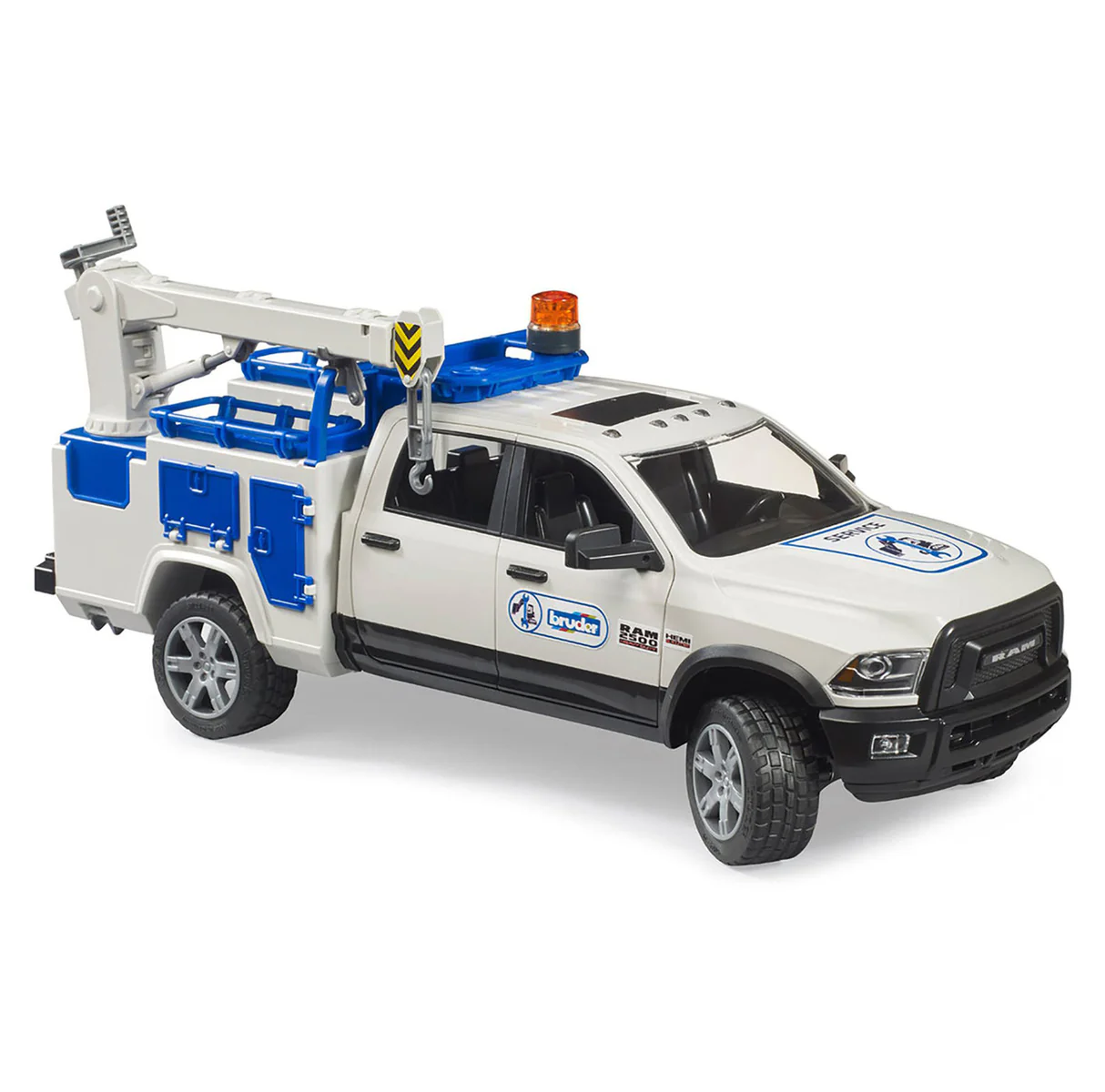 Bruder 1:16 RAM 2500 Service Truck with rotating Beacon Light 1 Bruder 1:16 RAM 2500 Service Truck with rotating Beacon Light