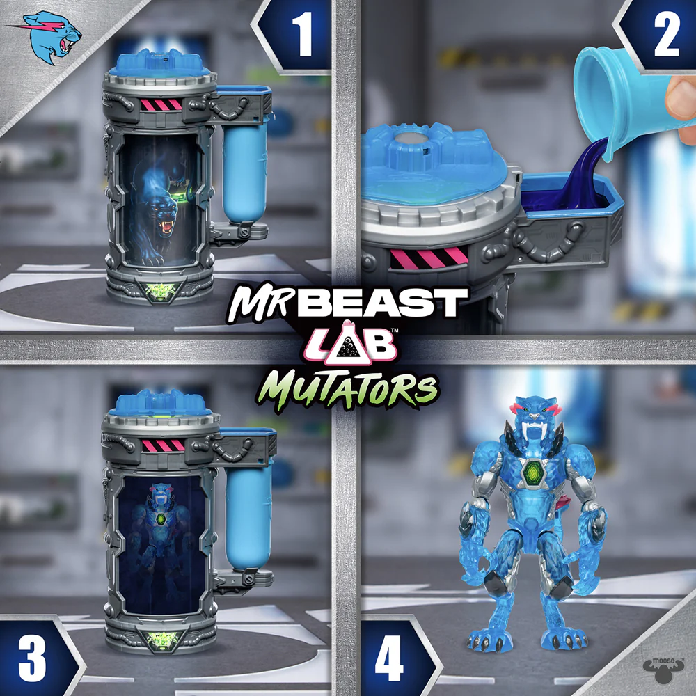 Mr Beast Lab Mutators W1 Mech Mutation Chamber Stealth Panther Figure 16 Mr Beast Lab Mutators W1 Mech Mutation Chamber Stealth Panther Figure
