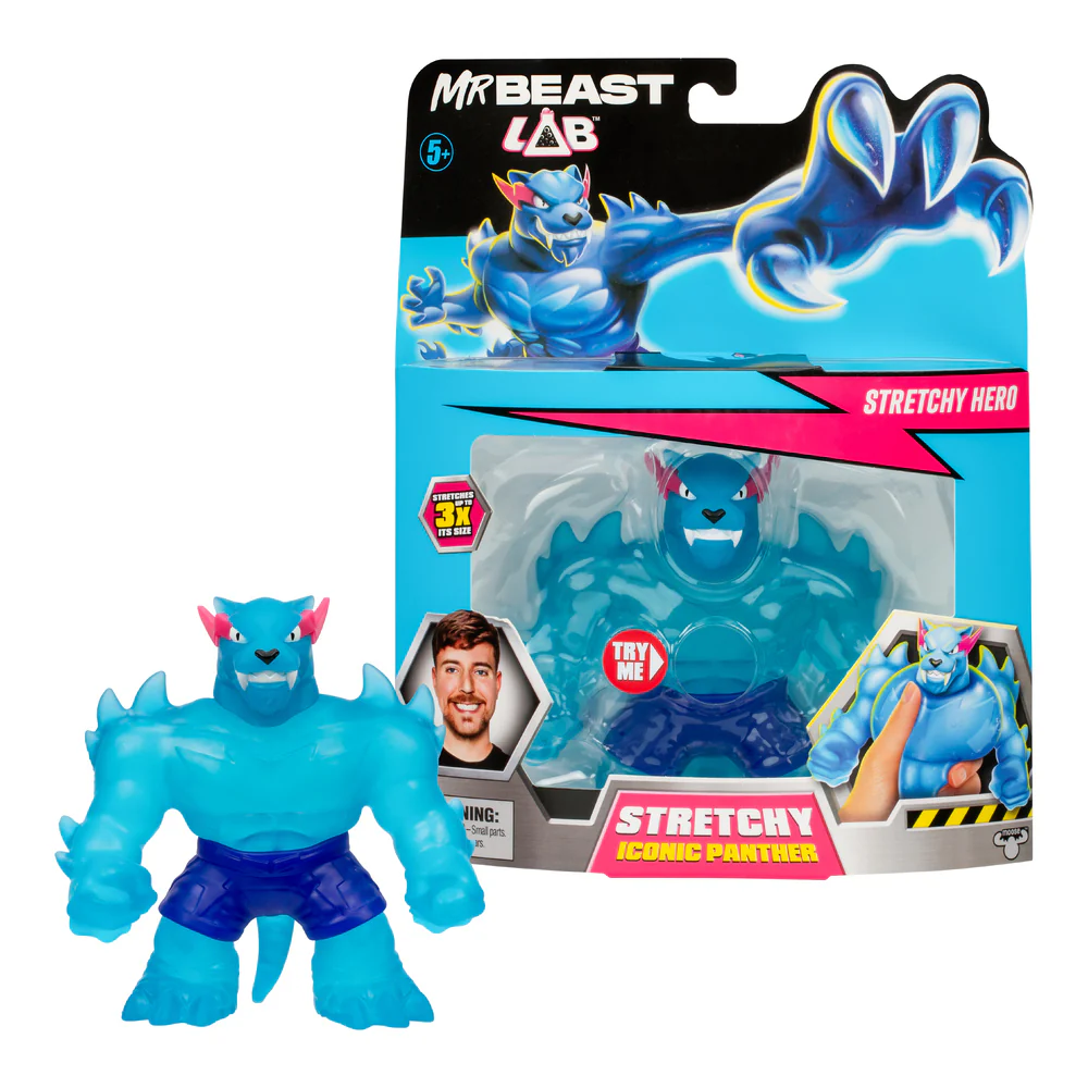 Mr Beast Lab W1 Stretchy Hero Iconic Panther Figure 1 Mr Beast Lab W1 Stretchy Hero Iconic Panther Figure