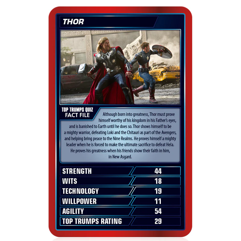 Top Trumps Marvel Cinematic Universe Vol. 1 Card Game 9 Top Trumps Marvel Cinematic Universe Vol. 1 Card Game