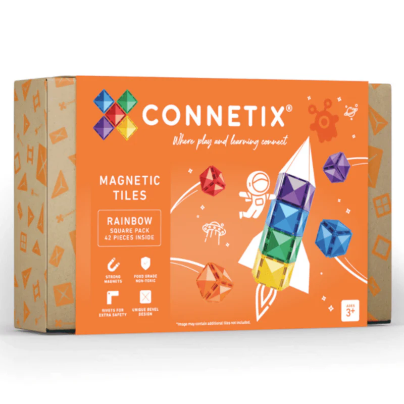 Connetix Rainbow Square Pack 42 pc 1 Connetix Rainbow Square Pack 42 pc