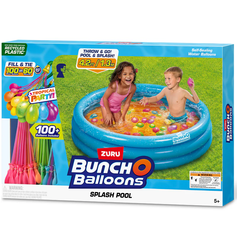 Zuru Bunch O Balloons Splash Pool with 100 Water Balloons 1 Zuru Bunch O Balloons Splash Pool with 100 Water Balloons
