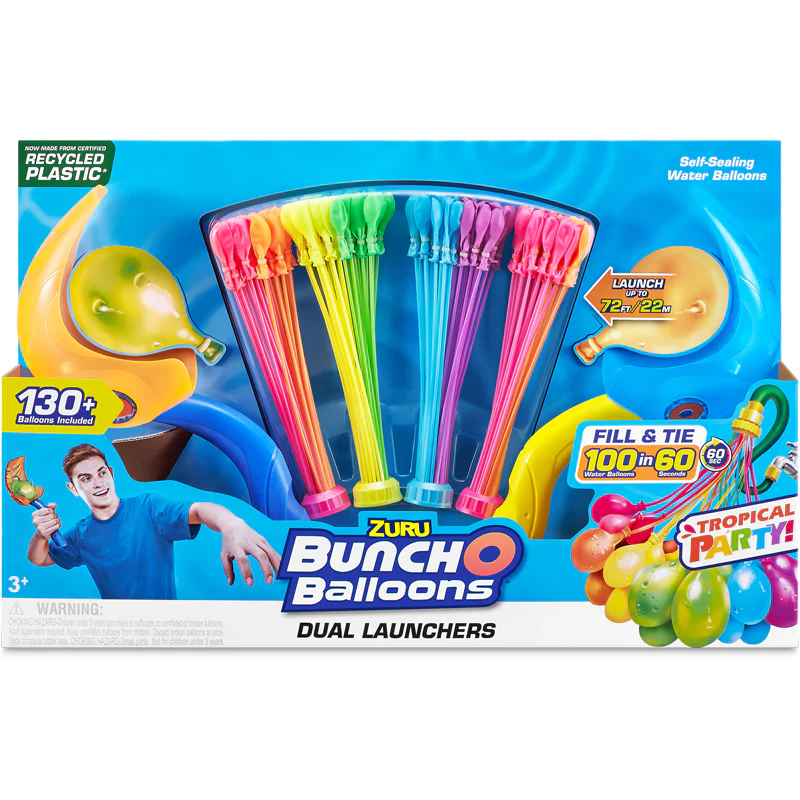 Zuru Bunch O Balloons Tropical Party Launcher 2 Pack with 100 Water Balloons