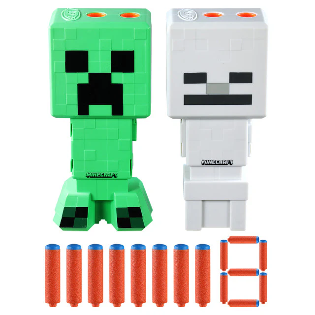 Nerf Minecraft Creeper & Skeleton Mob Pack 8 Nerf Minecraft Creeper & Skeleton Mob Pack