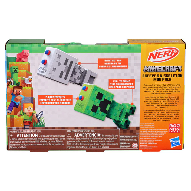 Nerf Minecraft Creeper & Skeleton Mob Pack 10 Nerf Minecraft Creeper & Skeleton Mob Pack