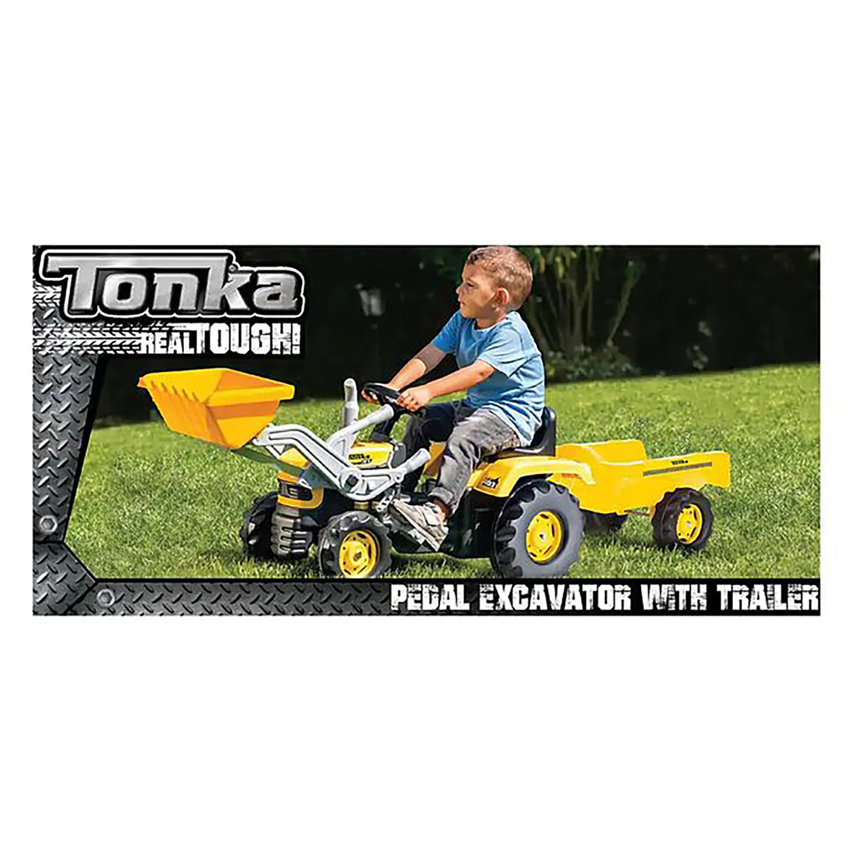 Tonka Kids Ride On Pedal Digger Excavator with Trailer 8 Tonka Kids Ride On Pedal Digger Excavator with Trailer