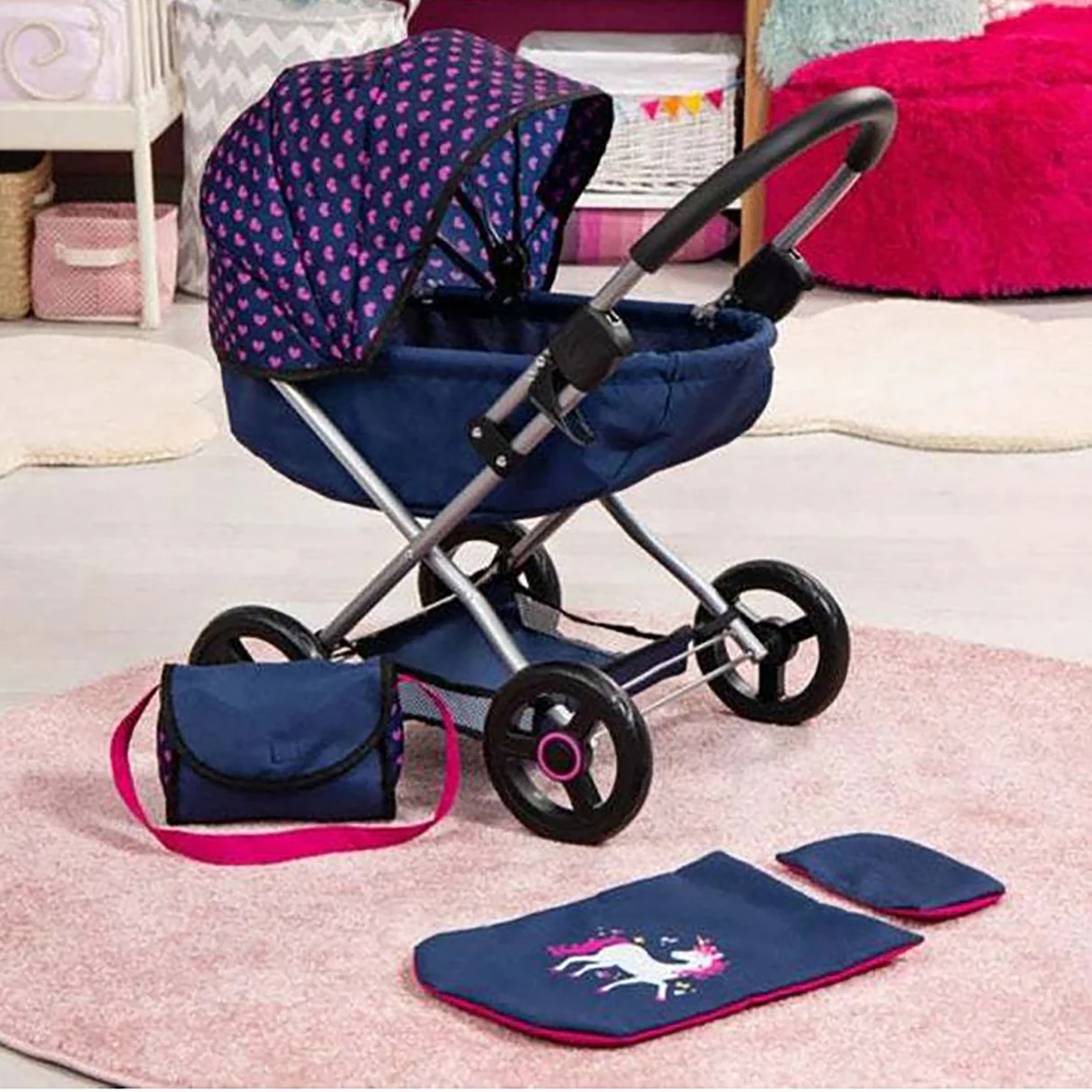 Bayer Cosy Doll Pram - Confetti 7 Bayer Cosy Doll Pram - Confetti