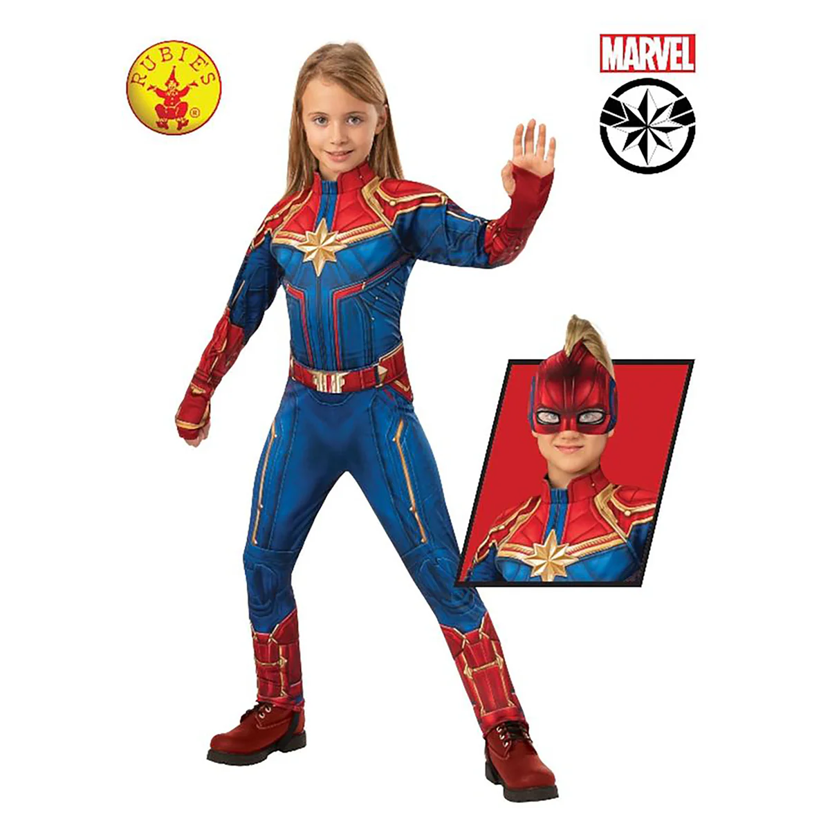 Rubies Captain Marvel Deluxe Hero Suit (6-8 Years) 1 Rubies Captain Marvel Deluxe Hero Suit (6-8 Years)