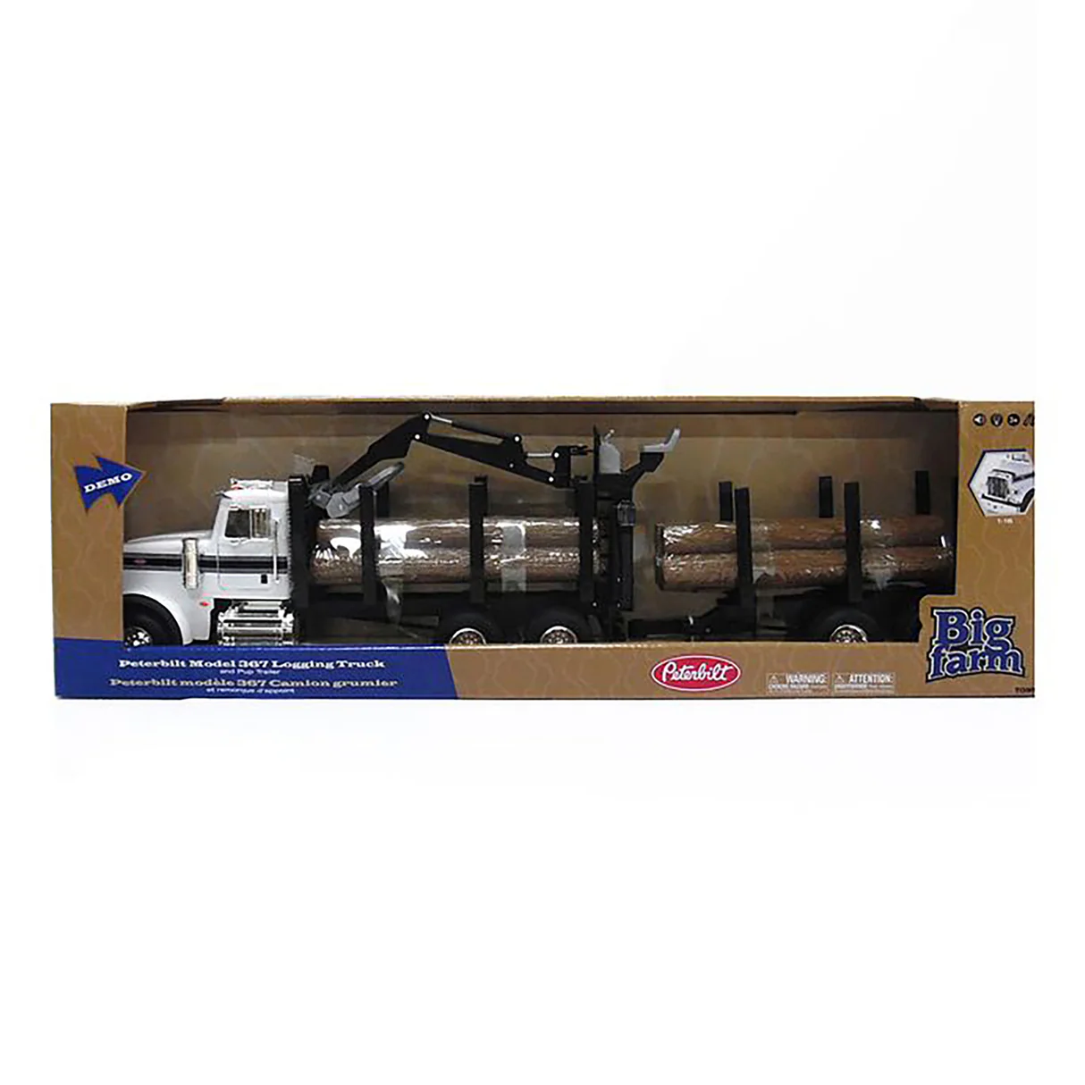 ERTL 1/16 Big Farm Peterbilt Model 367 Logging Truck with Pup Trailer 6 ERTL 1/16 Big Farm Peterbilt Model 367 Logging Truck with Pup Trailer