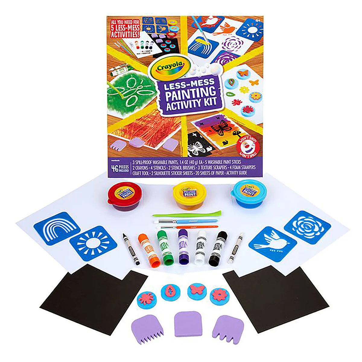 Crayola Less Mess Painting Activity Kit 1 Crayola Less Mess Painting Activity Kit