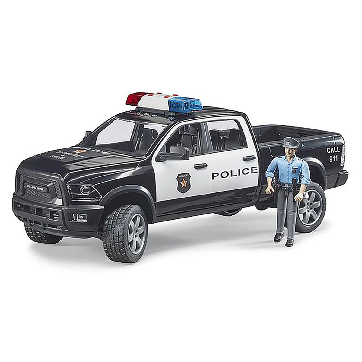 Bruder 1/16 Police Ram 2500 with Policeman Officer 1 Bruder 1/16 Police Ram 2500 with Policeman Officer