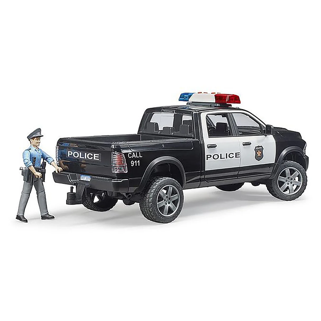 Bruder 1/16 Police Ram 2500 with Policeman Officer 5 Bruder 1/16 Police Ram 2500 with Policeman Officer