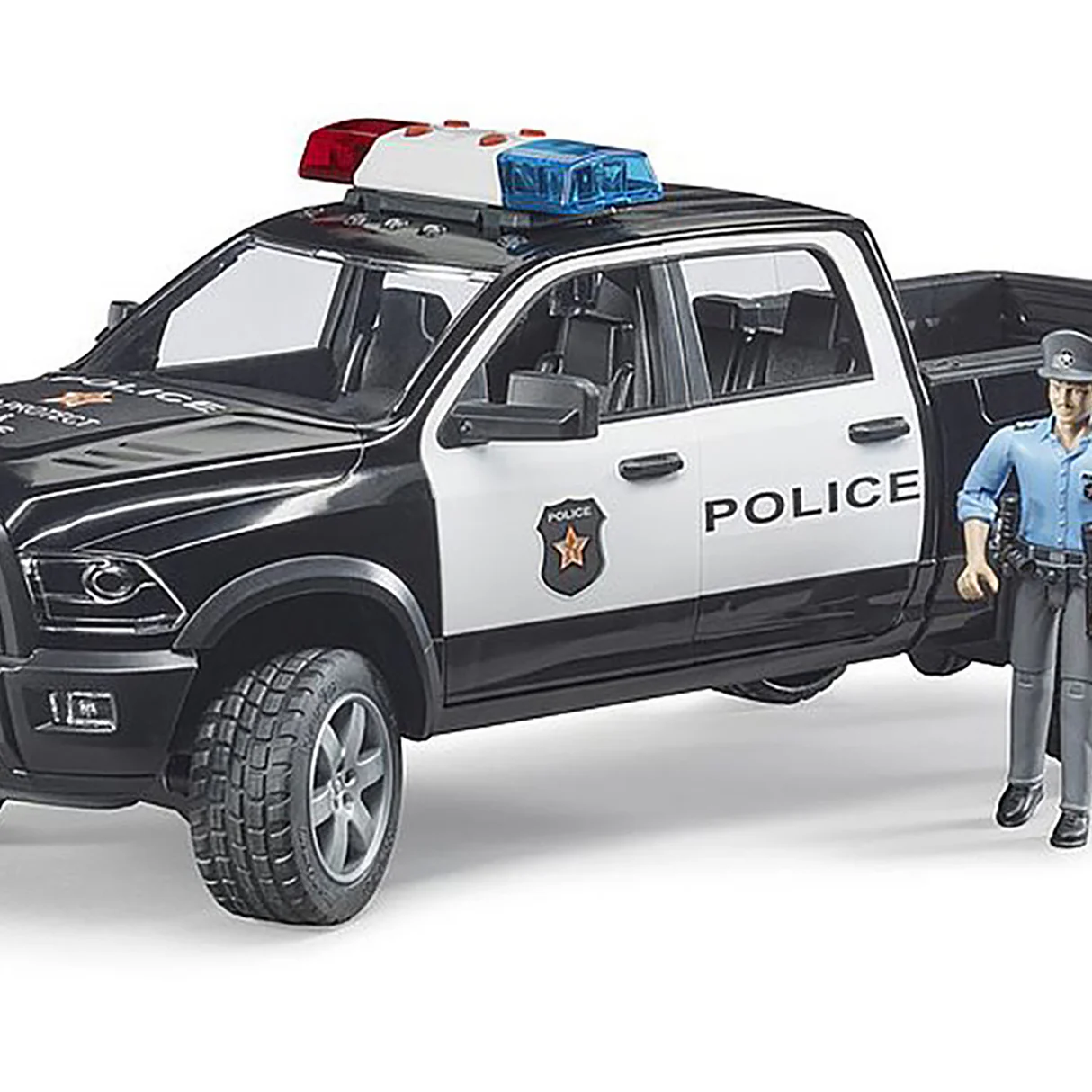 Bruder 1/16 Police Ram 2500 with Policeman Officer 6 Bruder 1/16 Police Ram 2500 with Policeman Officer