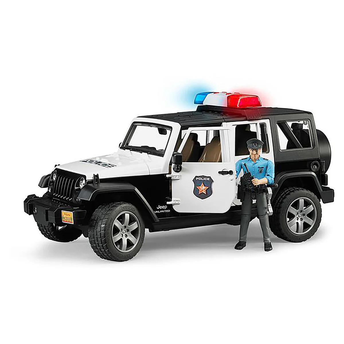 Bruder 1/16 Jeep Wrangler Rubicon Police Vehicle with Policeman 1 Bruder 1/16 Jeep Wrangler Rubicon Police Vehicle with Policeman