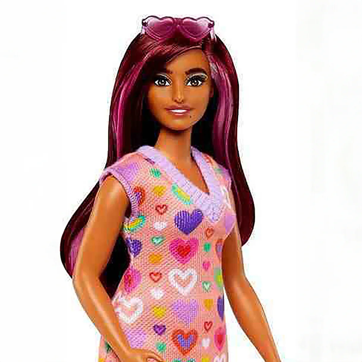 Barbie Fashionistas Doll 207 Heart-Print Sweater Dress 10 Barbie Fashionistas Doll 207 Heart-Print Sweater Dress