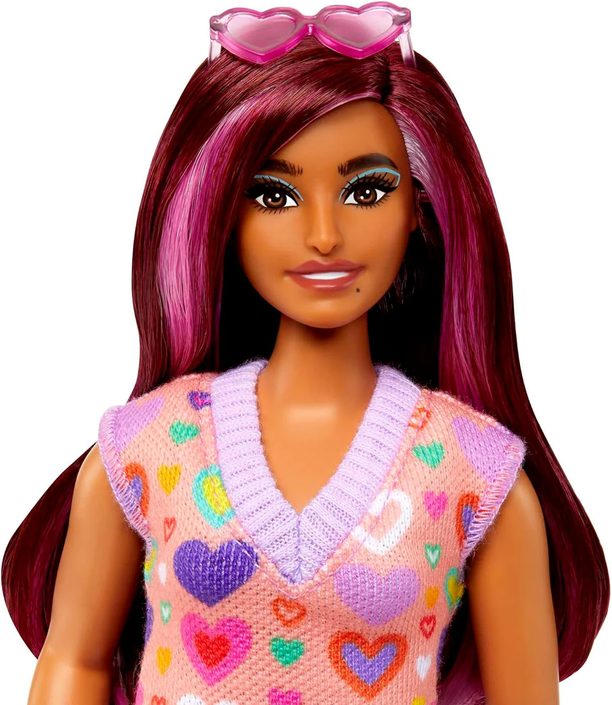 Barbie Fashionistas Doll 207 Heart-Print Sweater Dress 11 Barbie Fashionistas Doll 207 Heart-Print Sweater Dress