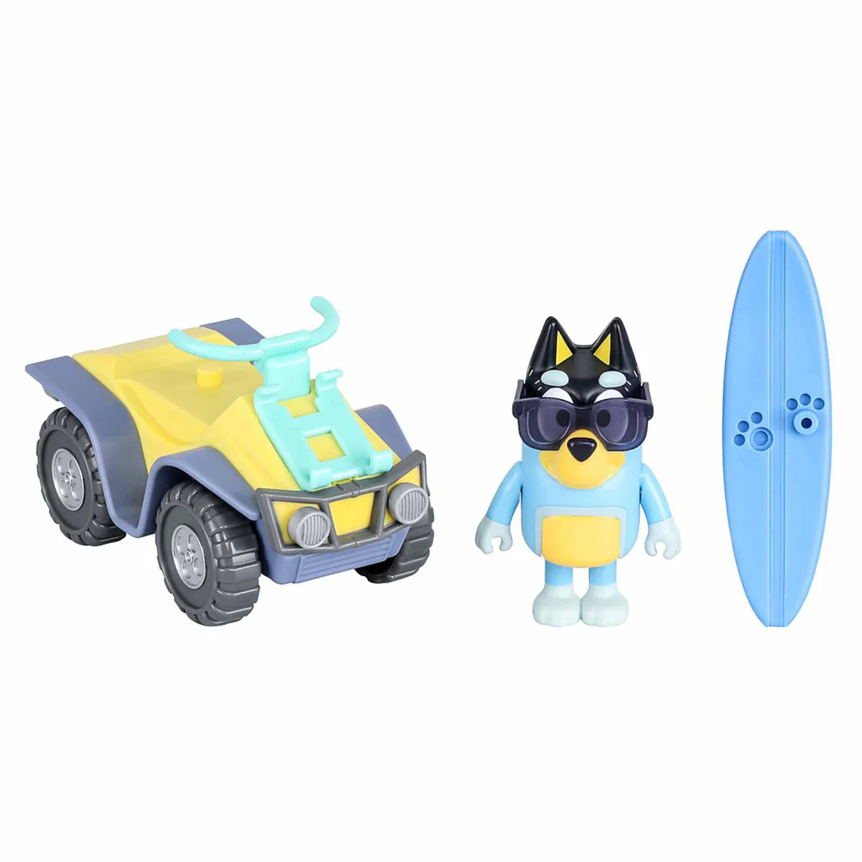 Bluey S9 Figure & Vehicle Pack Beach Quad with Bandit 5 Bluey S9 Figure & Vehicle Pack Beach Quad with Bandit