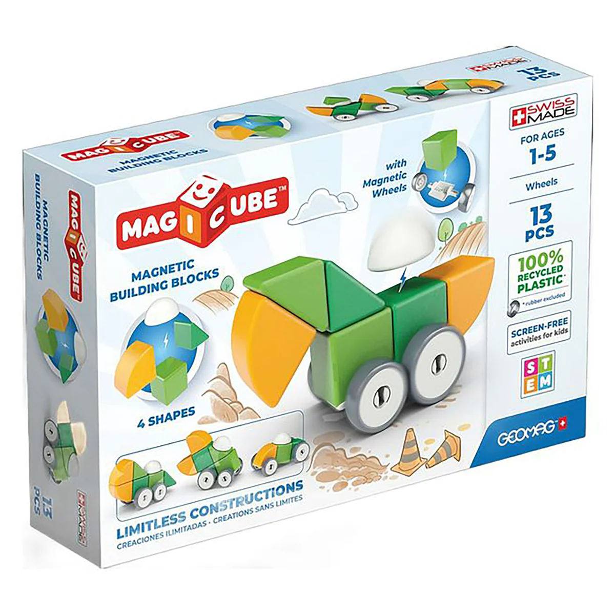Geomag Magicubes Shapes Recycled (13 pieces) 1 Geomag Magicubes Shapes Recycled (13 pieces)