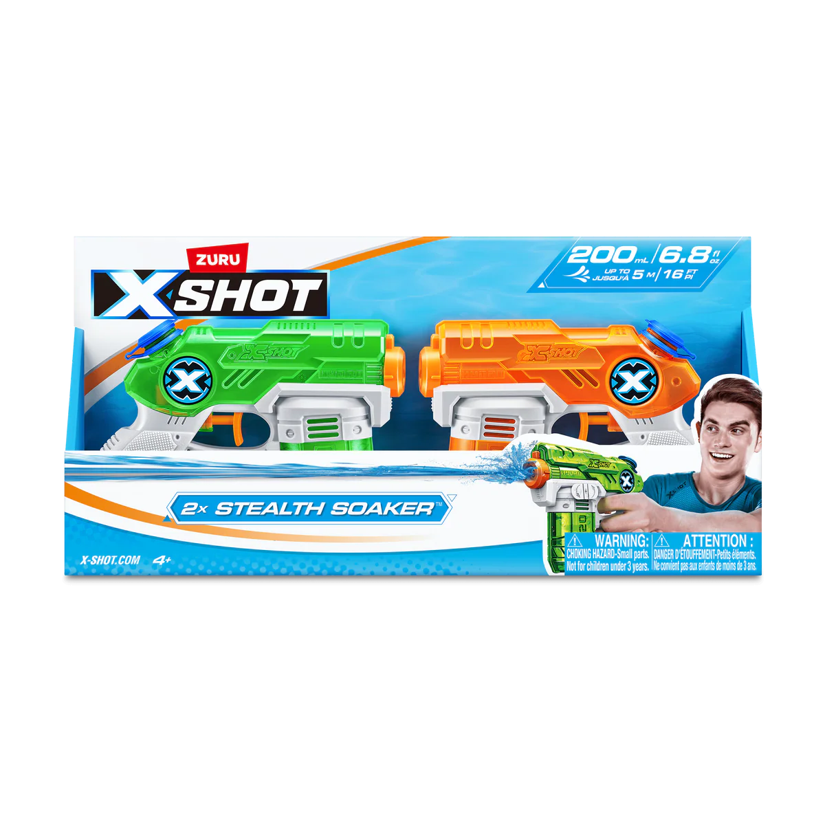 X-SHOT Double Shot Water Blaster - 2 per Pack