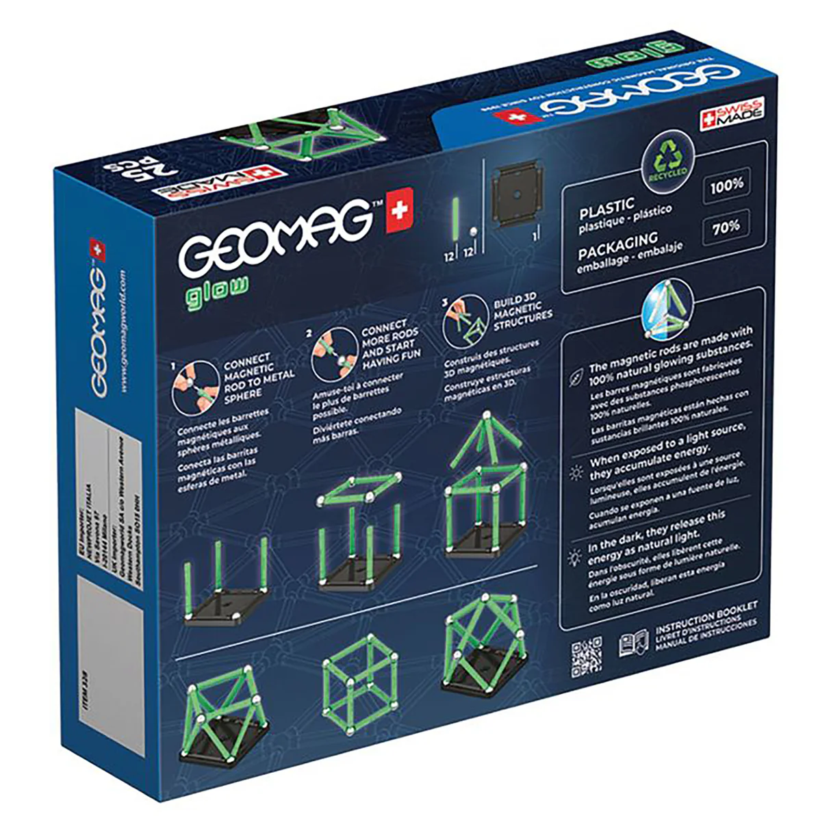 Geomag colours GLOW Recycled (25 pieces) 10 Geomag colours GLOW Recycled (25 pieces)