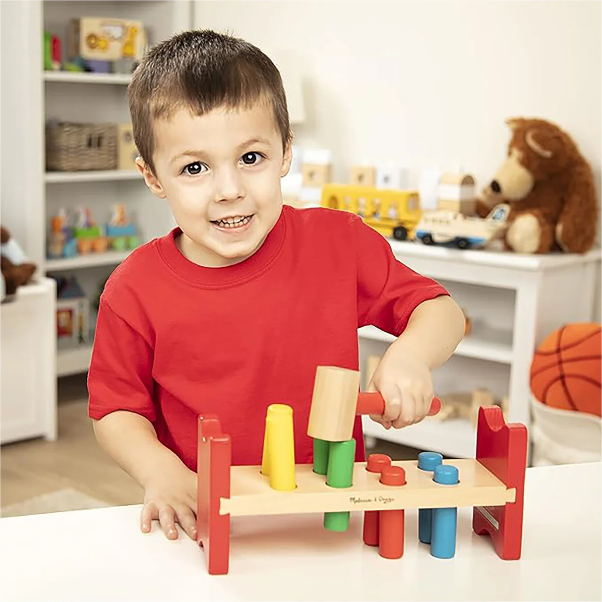 Melissa & Doug Classic Wooden Toy - Pound-A-Peg 10 Melissa & Doug Classic Wooden Toy - Pound-A-Peg