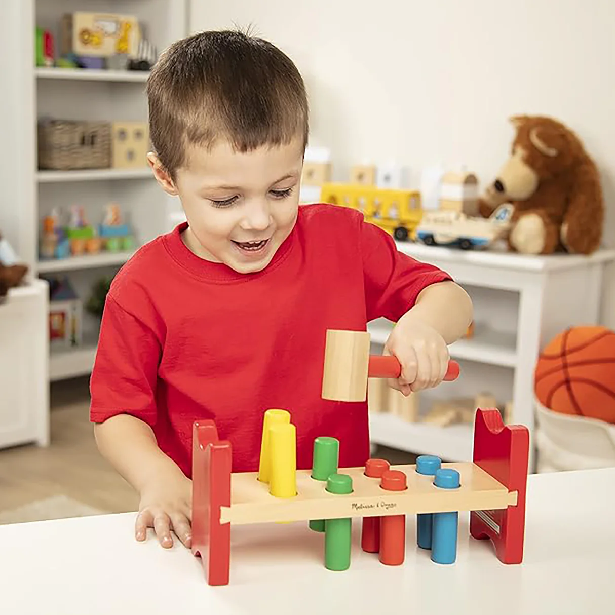 Melissa & Doug Classic Wooden Toy - Pound-A-Peg 12 Melissa & Doug Classic Wooden Toy - Pound-A-Peg