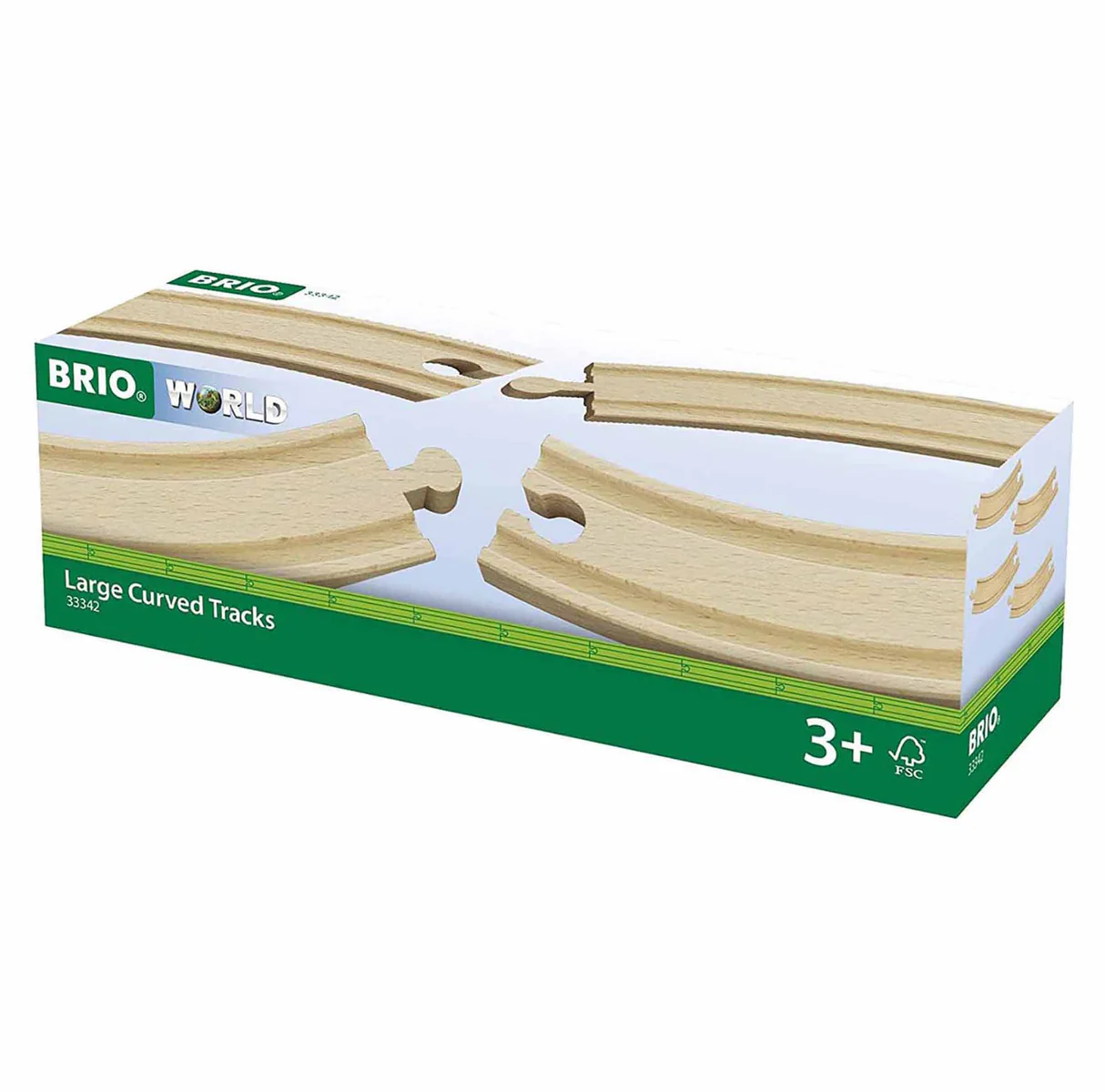 BRIO 33342 (Large) Curved Tracks Set 1 BRIO 33342 (Large) Curved Tracks Set